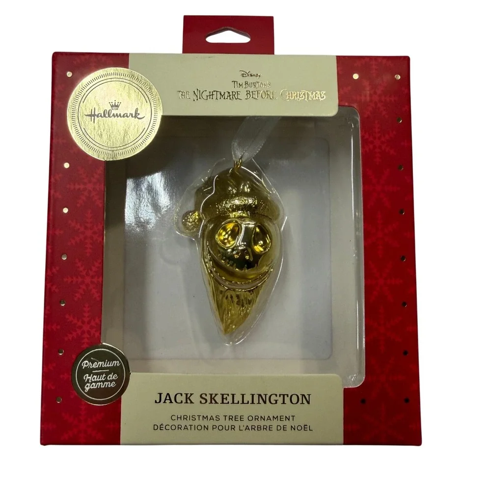 Hallmark Disney Nightmare Before Christmas Jack Skellington Gold Ornament